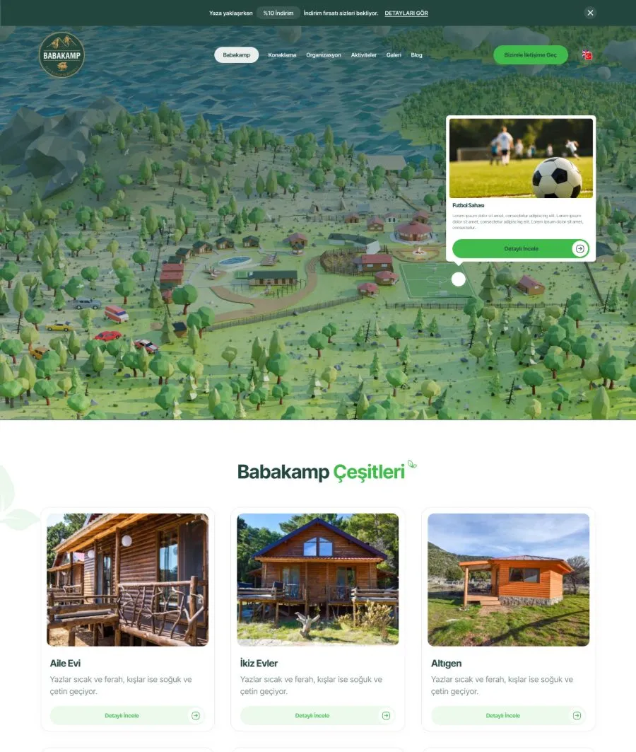Babakamp anasayfa, 1. bölüm