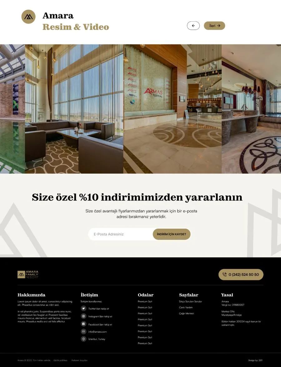 Amara Family Resort anasayfa, 3. bölüm
