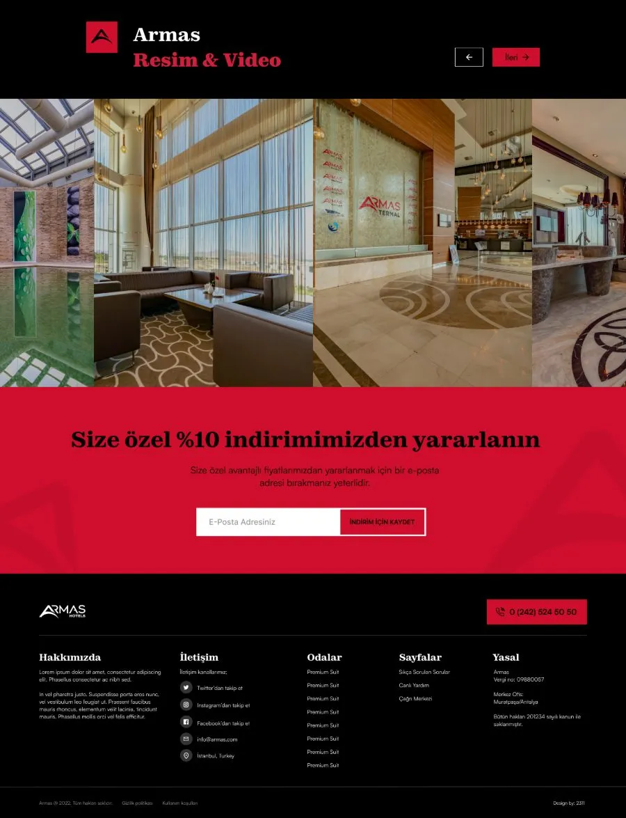Armas Hotels anasayfa, 3. bölüm