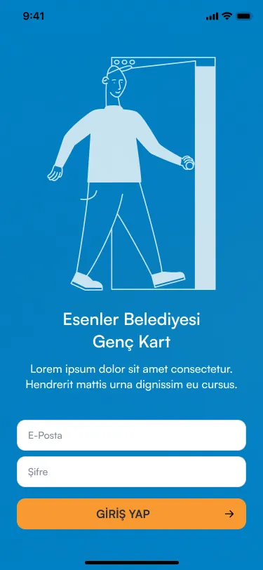 Genç Kart — Giriş ekranı