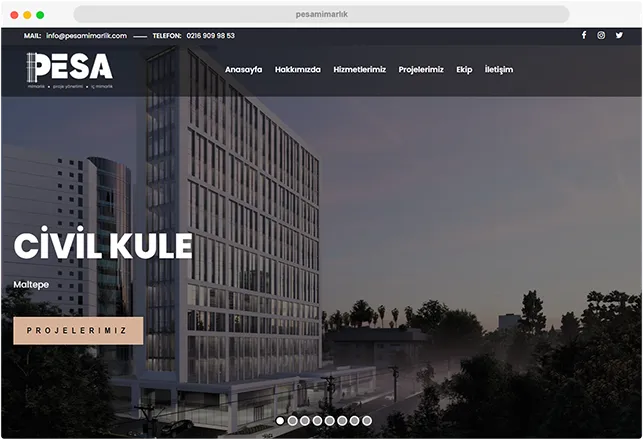 Pesa Mimarlık — İnternet sitesi