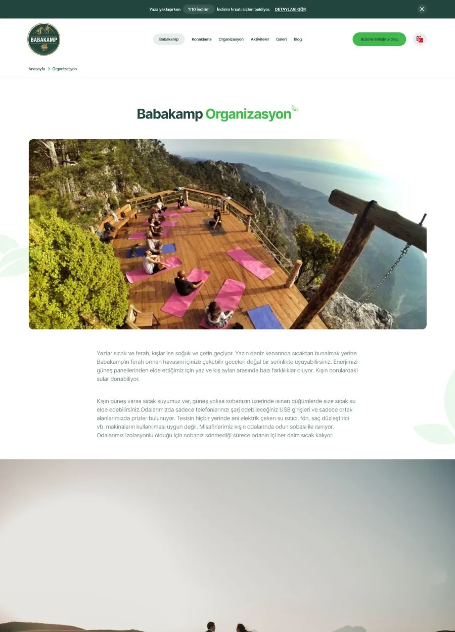 Babakamp organizasyon sayfası