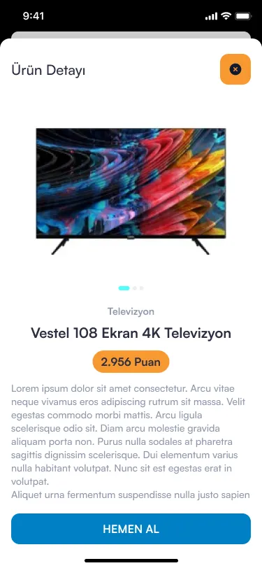 Genç Kart — Ürün detayı ekranı
